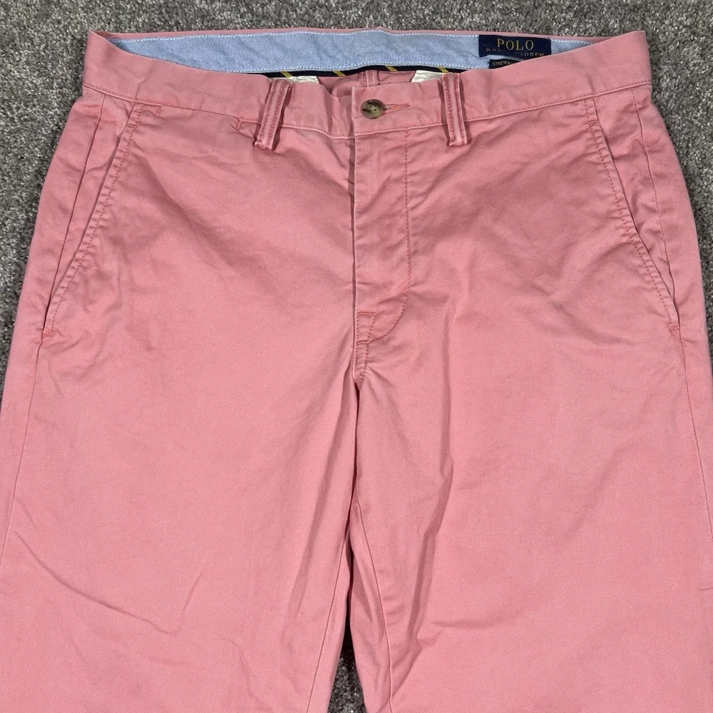 Polo Ralph Lauren Stretch Straight Fit Cotton Twill Chino Pant Salmon Pink 30x30